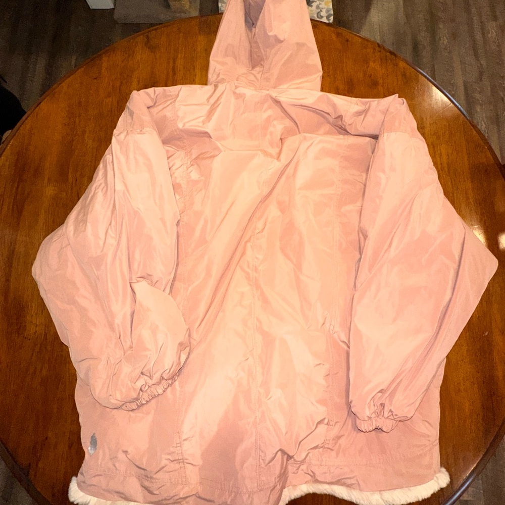 Free People Movement Pink Hooded Jacket with Faux Fur lining and trim - Picture 4 of 4
